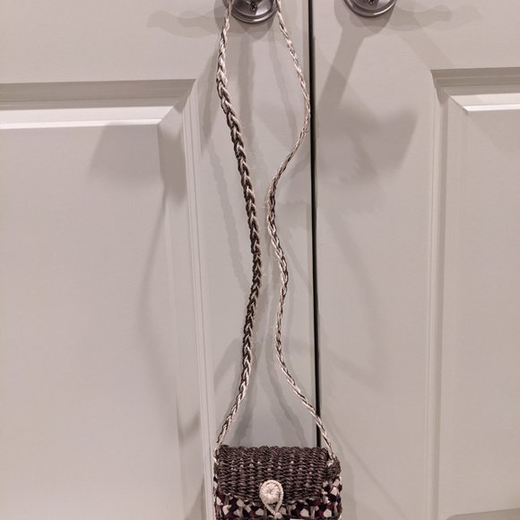 Bohemian Style Handmade Straw Knit Purse - Picture 3 of 5